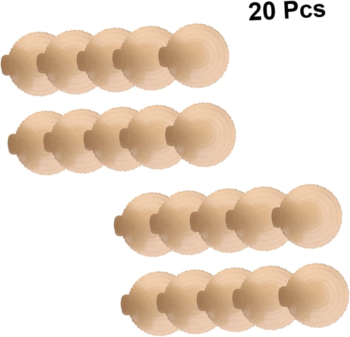 GLEAVI 20pcs Gold Cake Base Spacer Round Cake Bases Boards Round Gold Circle Boards Serving for Party Wedding