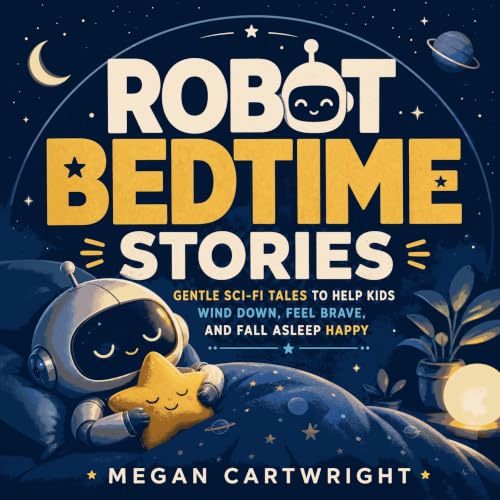 『Robot Bedtime Stories: Gentle Sci‑Fi Tales to Help Kids Wind Down, Feel Brave, and Fall Asleep Happy』のカバーアート