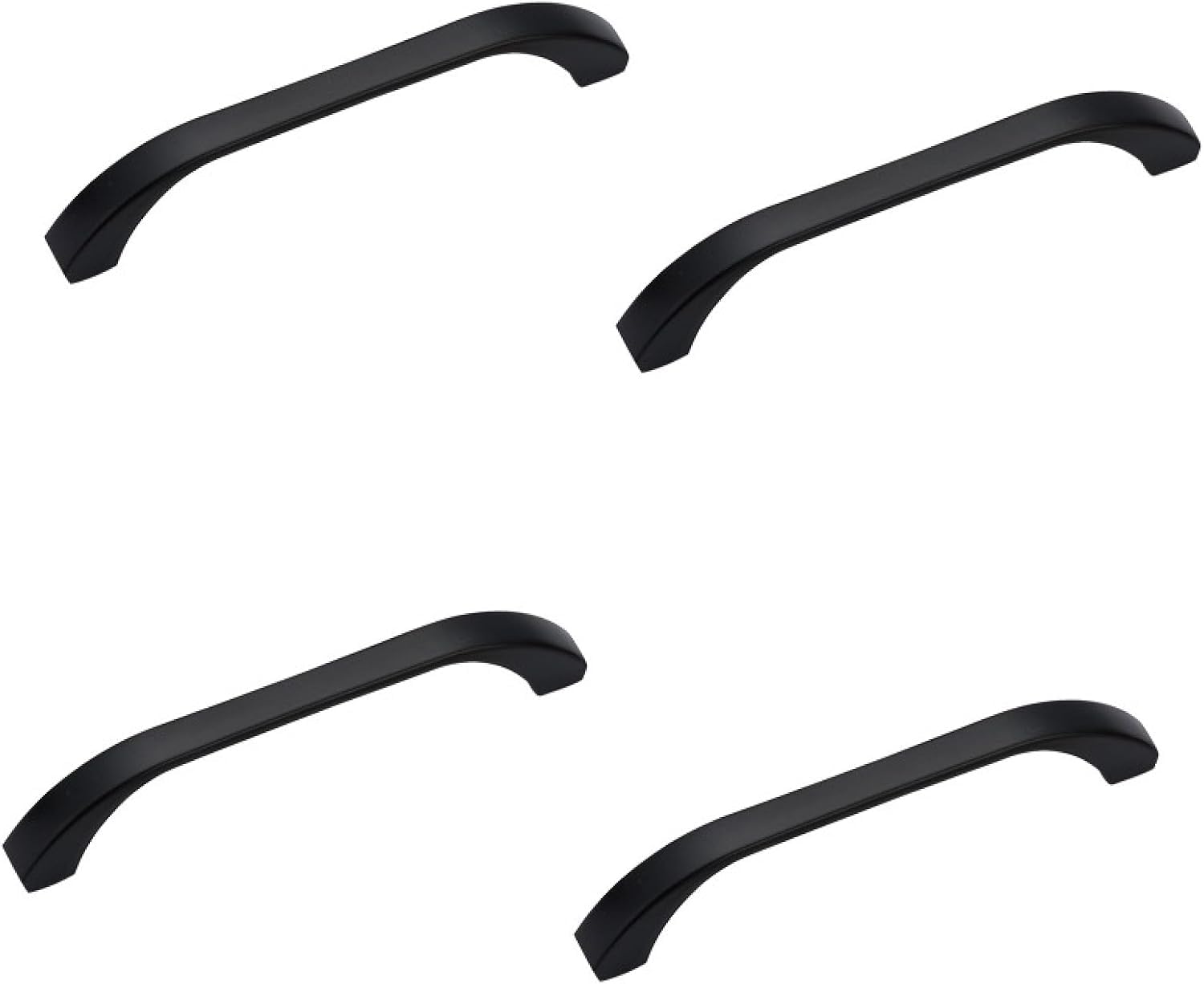Tnbccxn 96Mm Black Cabinet Handles, Cabinet Handles,Drawer Knobs 4 Pack Zinc Alloy(96Mm White)(96Mm Black)