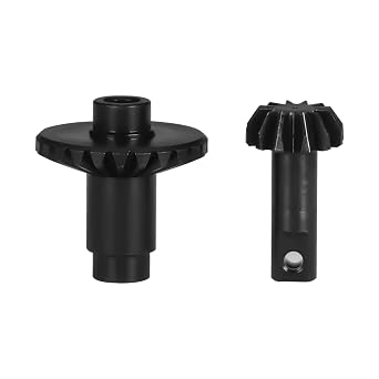 2Pcs Metal TRX4M Upgrades Bevel Gear 12T+24T Axle Ring Pinion Set Helical Differential Gears for 1/18 RC Crawler Car 1