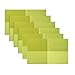 Placemats Sets of 6, Reachs Place Mats for Dining Table or Kitchen, Washable Vinyl Placemats for Dining Table, Set of 6 (Green)