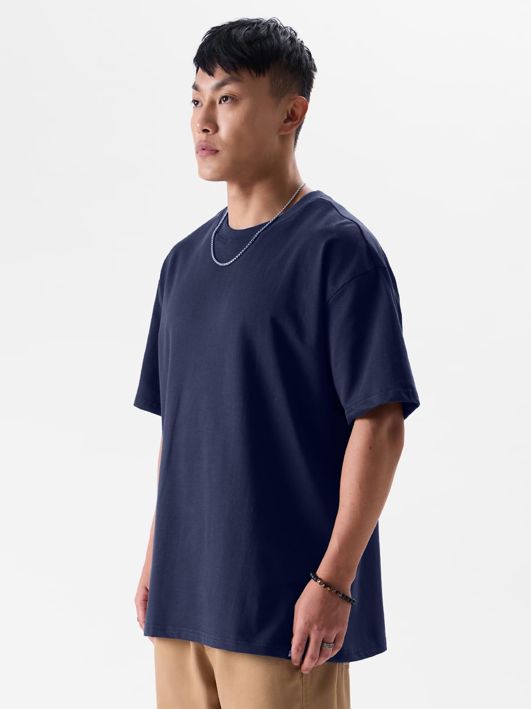 The Souled Store Solids: Men and Boys Short Sleeves Round Neck Oversized T-Shirt 3 51AzjnDehFL. SL1440
