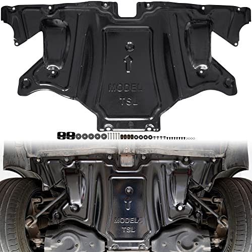 KEWISAUTO Rear Skid Plate for Tesla Model 3 / Model Y, Splash Shield Cover Under Engine Guard Cover Chassis Guard Plates for Tesla Model 3 2017-2025 / Model Y 2020-2025 Accessories