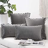 【Solo funda de almohada】: Paquete de 4 cojines, ¡NO SE INCLUYE ALMOHADILLA DE RELLENO!