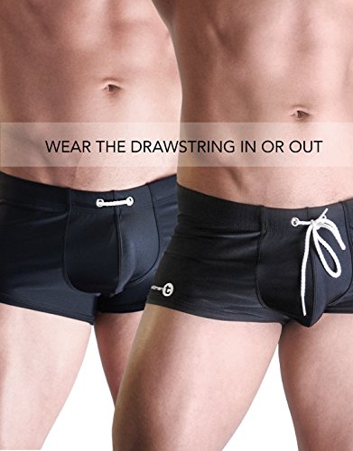 Wildmant "Chevron Perfect Pouch Swim Trunk (Large, Black)4