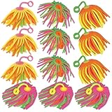 Fun Express Neon Large Stretchy Noodle Ball Yo Yos Party Favor Toys - Multicolor (Set of 12)