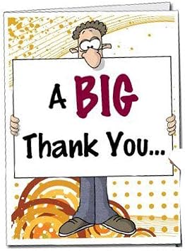 VictoryStore Jumbo 3 Foot Thank You Card, Big Nose 2 feet x 3 feet Card, Ships In Jumbo Envelope, (Stock Text, 12428)