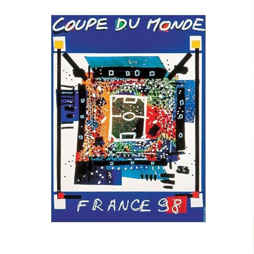 サッカーワールドカップポスターキャンバスペインティング抽象絵画壁アートサッカーワールドカップ印刷ホームデコレーションペインティング50x70cmx1フレームなし