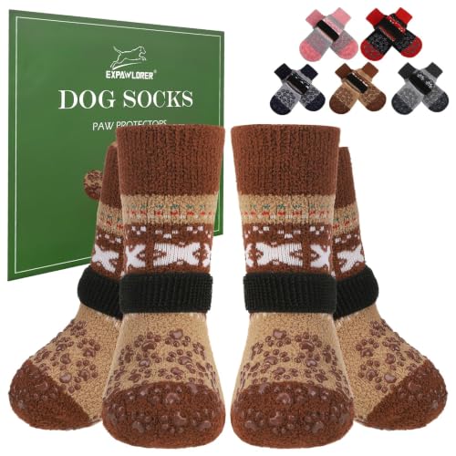 EXPAWLORER Anti Slip Dog Socks to Prevent Licking Paws for Hot Pavement