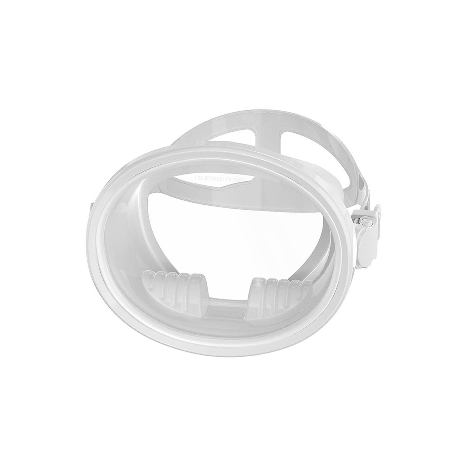 Genérico Máscara de Buceo Ovalada for Adultos, máscara de Pesca submarina, Gafas de Buceo panorámicas de Estilo Retro clásico con Lentes de Vidrio Templado