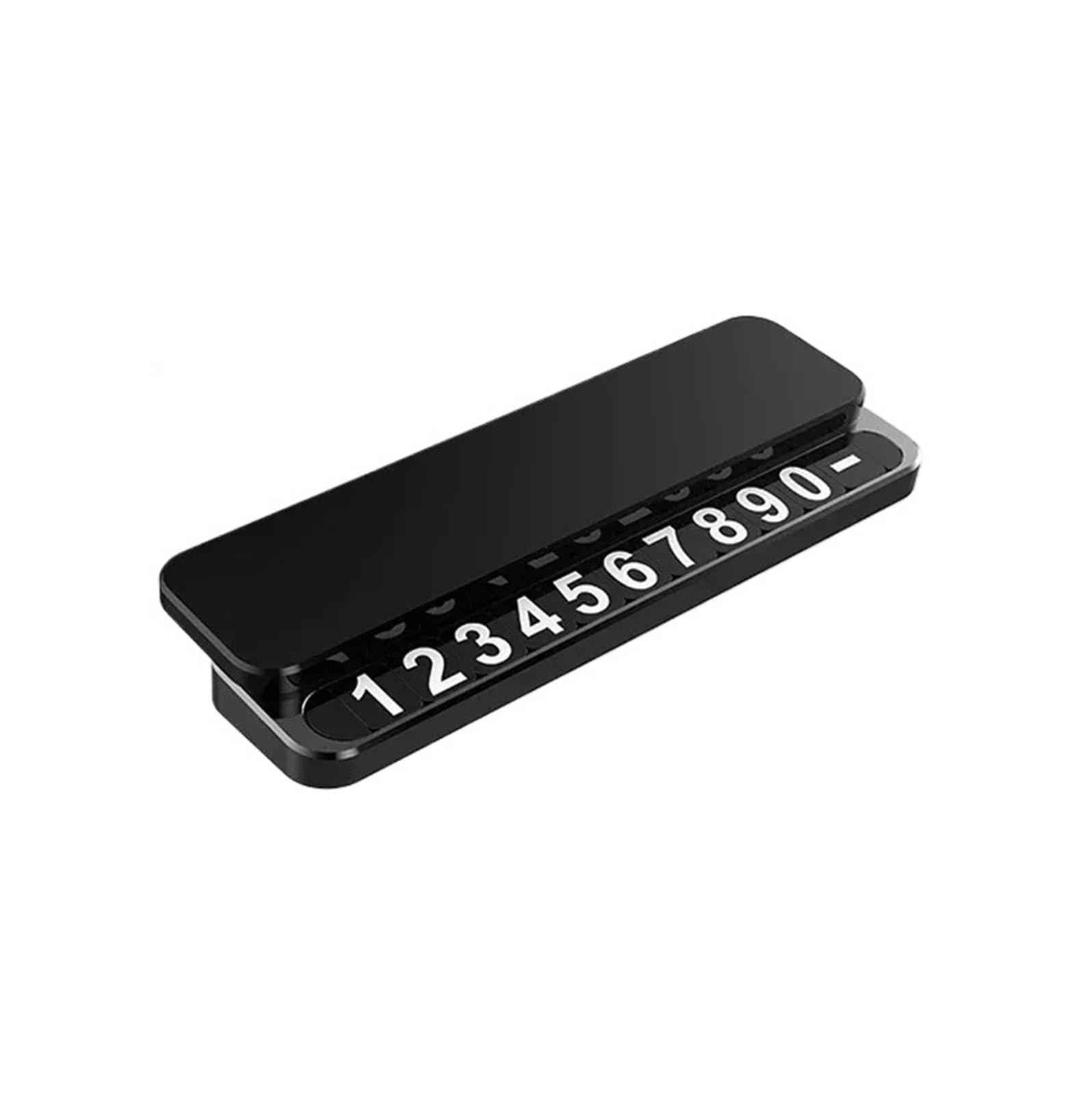 2Pcs Universal Hidden Phone Number Card Car Temporary Parking Plate Metal Walnut Car-Styling Auto Accessories for Car(Color 02)