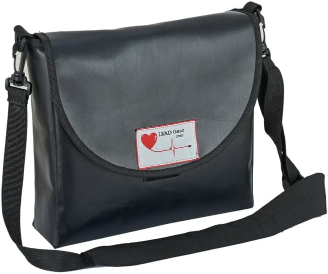LVAD Gear Messenger Bag for HeartMate & HeartWare – Secure LVAD Controller & Battery Carry Bag with Ventilated Pocket, Strap & Quick-Release Buckle (LV109)