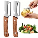 DIANLIANG 2 Pezzi Coltello Pelapatate Multifunzione Pelatore da Cucina Multifunzionale per Patate Verdura Carote Pelanti Multifunzione Colte …