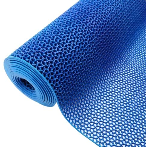 XYUERU Non-Slip PVC Drainage Mat,Pool Mats for Floor, 5mm Thick Mesh Hollow Door Mat,Freely Cut for Bathroom, Pool, Hotels, kitchen