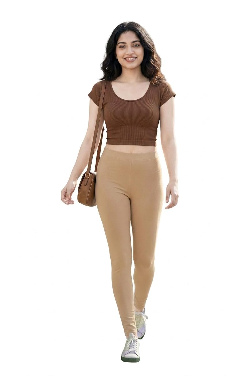 Thrifty Thread Women's Ankle Leggings Soft Stretch Comfortable Fit-2XL Skin-picture-27