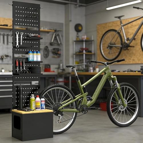CycEzreal Bicycle Parking Box 4-in-1: Bike Rack, Storage Box, Shoe Bench & Organizer Shelf - For Garage, Entryway, Balcony - Space Saving Design with Large Storage Capacity (US Power Plug Black)