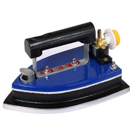 Meerut LPG Gas Iron 5.5 kg MS Steel Best for Laundry and dryclean use with pipe, regulator, controller and stand (Blue) for one kg Gas 22-30 Hours