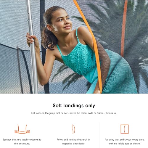 VULY Ultra Trampoline 12 FT Backyard Kids\' Trampoline with Safety Enclosure, Durable Galvanised Steel, Advanced Safety Features and Spring System (Large)