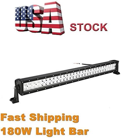 Topcarlight 32inch 180w Led Work Light Bar Flood and Spot Combo Beam Off Road LED Lamps 4wd Driving Light