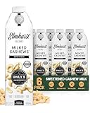 Elmhurst Milked - Cashew Milk - 32 Fluid Ounces (Pack of 6). Only 5 Ingredients, 5X the Nuts, Non Dairy, Barista Approved, No Added Gums or Emulsifiers, Vegan