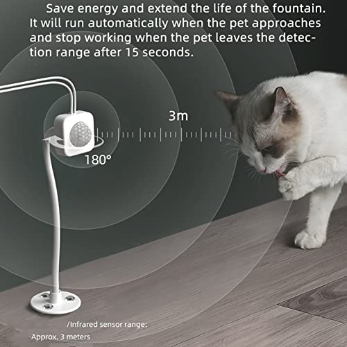 Fuente de agua automática para gatos con sensor inteligente miniatura 3
