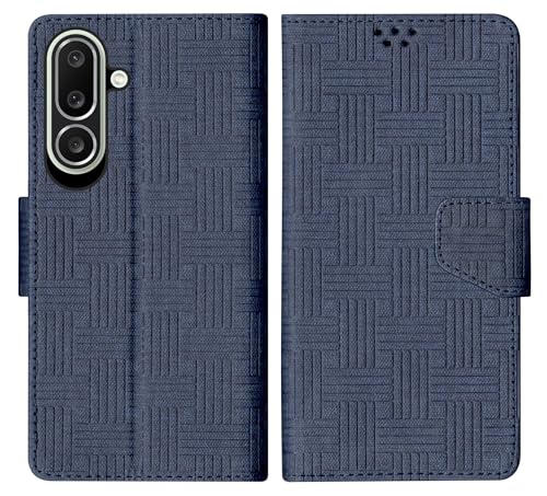 Image of SBMS Flip Cover for Samsung Galaxy M56 5G 6.7 Inch Back Cover Case with Magnatic Closure | Inbuilt Stand | Card & Money Pocket (Mat Blue)