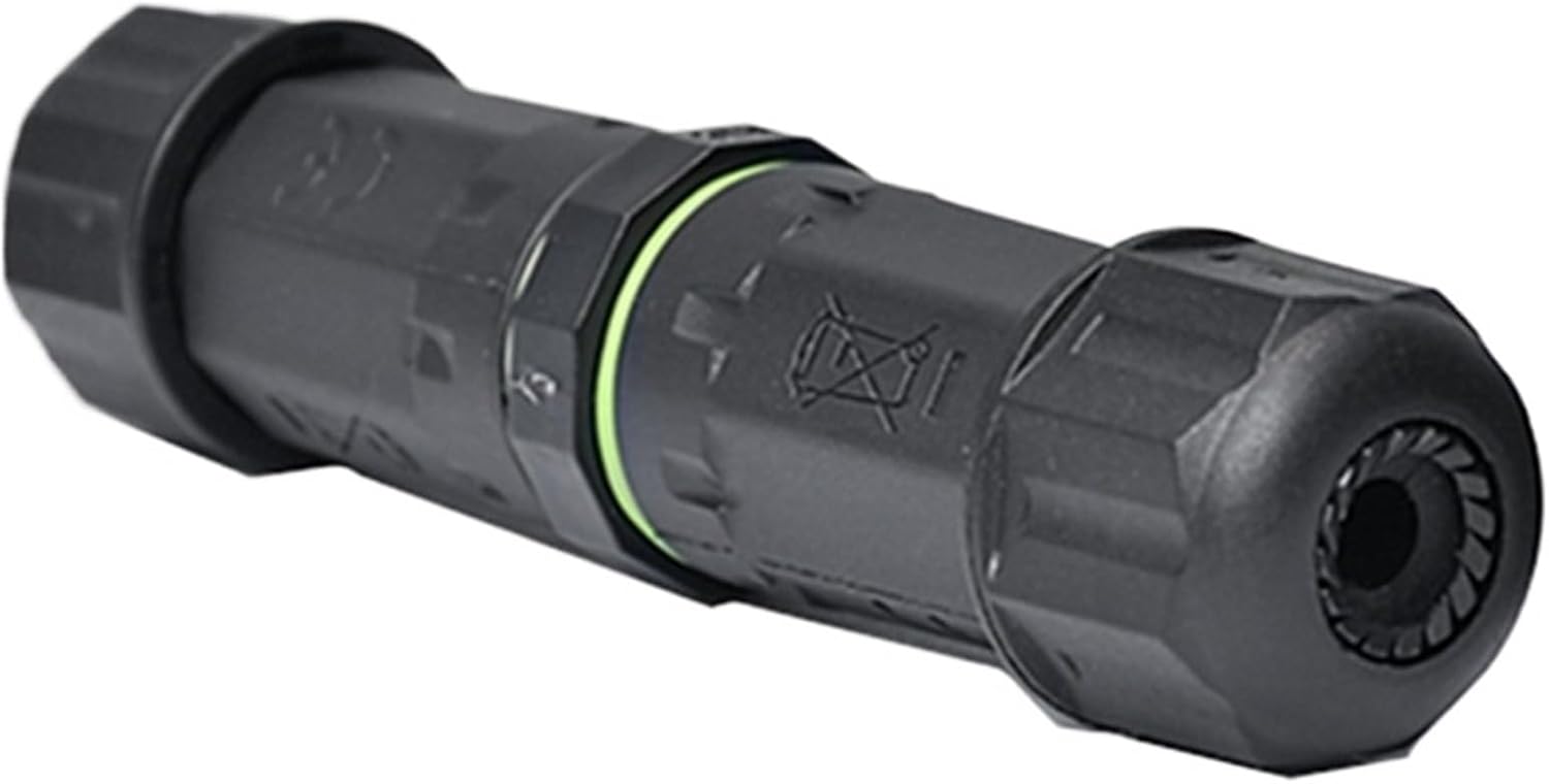 M16 Waterproof Cable Connector IP68 Outdoor 2 3 4 Pin Screw Wiring Plug for Street Light 5mm-10mm 17.5A Electrical Junction Box(2Pin)