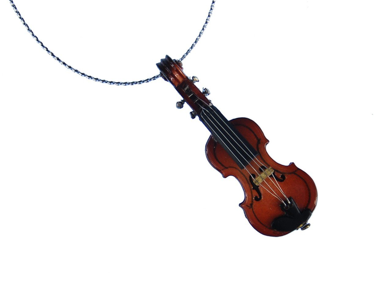 3 Stück Weihnachtsbaumanhänger Baumschmuck Anhänger Xmas Geige Violine Holz