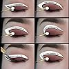 Professional Eyeliner Eyebrow Stencil Eyeshadow Stamp Pads Stencils Patches Stickers Cat Winged Eyeliner Tape for Eye…