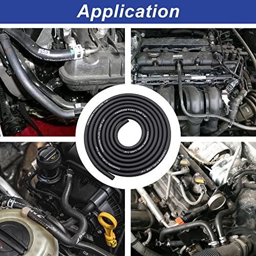 image for Tnisesm 1/4 Inch ID Fuel Line Hose 10 Feet + 20Pcs 2/5