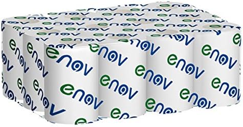 Enov AFR060-W Mini Centrefeed Tissue, 2-Ply, 60 m, White (Pack of 12)