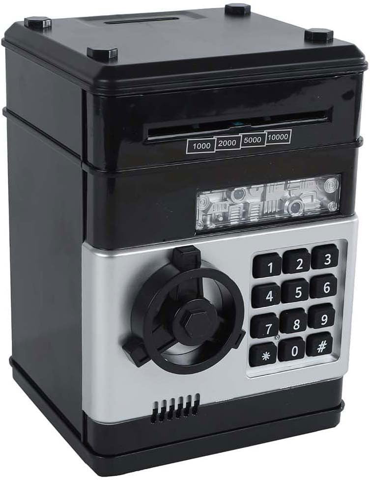 Van Manen money safe toy with secret code black 19.5 cm