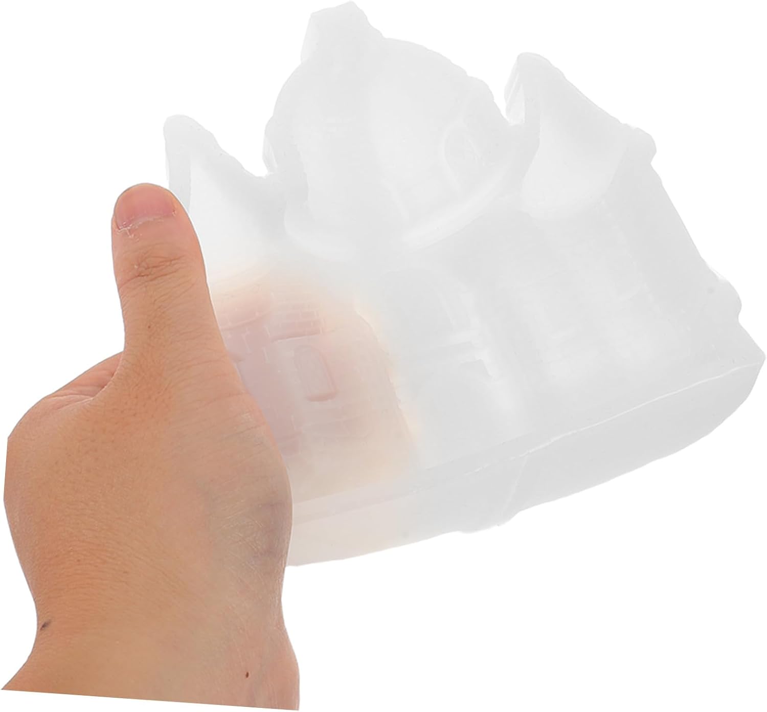 2pcs Castle Shaped Silicone Wax Mold for Candle Crafting Xmas