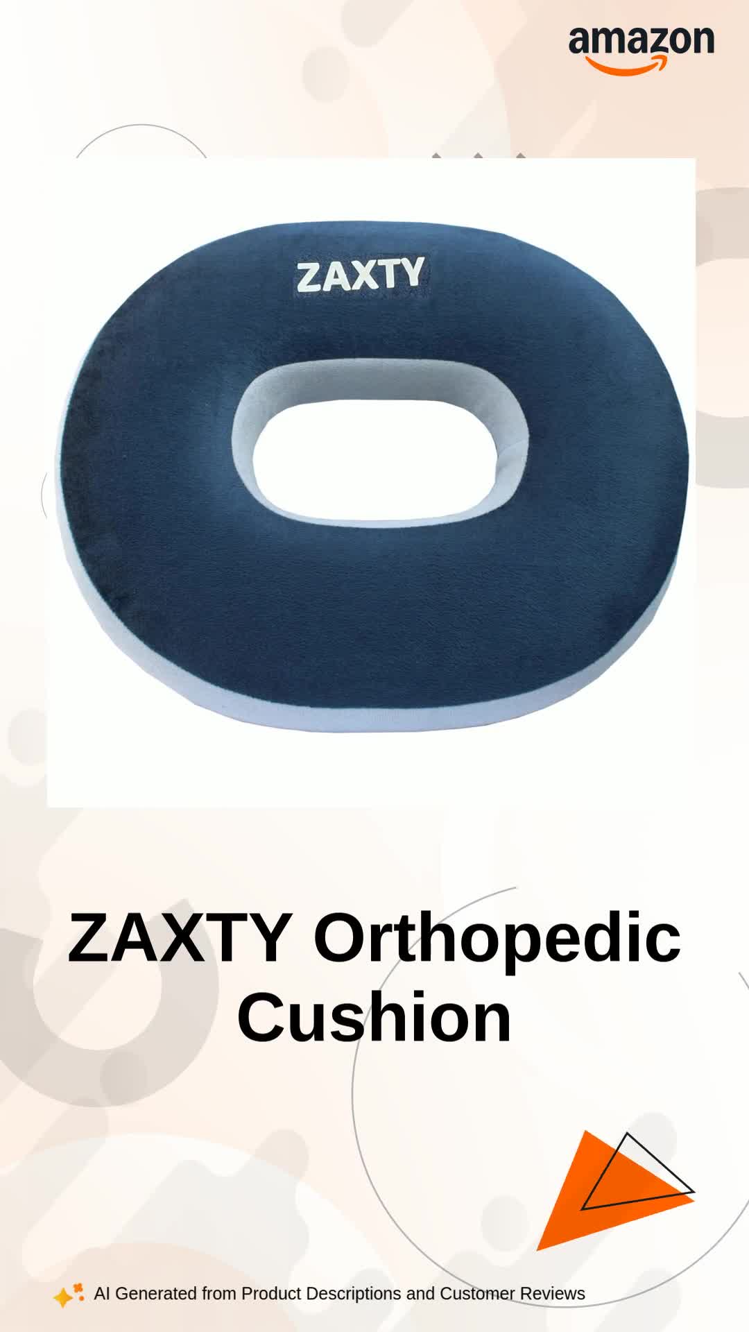 zaxty Orthopaedic High Resilience Foam Coccyx Donut Pillow Seat