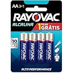 Pilha, Rayovac, Alcalina 208013, Azul, Aa, Pequena, Pacote de 4 7 51Azm29Z++L. SL500 . SS150