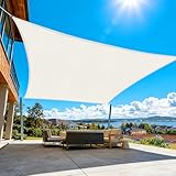 Artpuch Sun Shade Sail, 10'x13' Cream Rectangle, Curved Edged Commercial Grade 185GSM Permeable Outdoor Shade Cloth for Deck, Backyard, Patio (Custom Sizes Made)