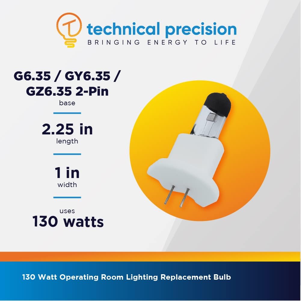 Technical Precision Replacement for Hanalux/Hanaulux Blue 80 Light Bulb Halogen 130W 21.5V Operating Room Lighting Lamp - 1 Pack