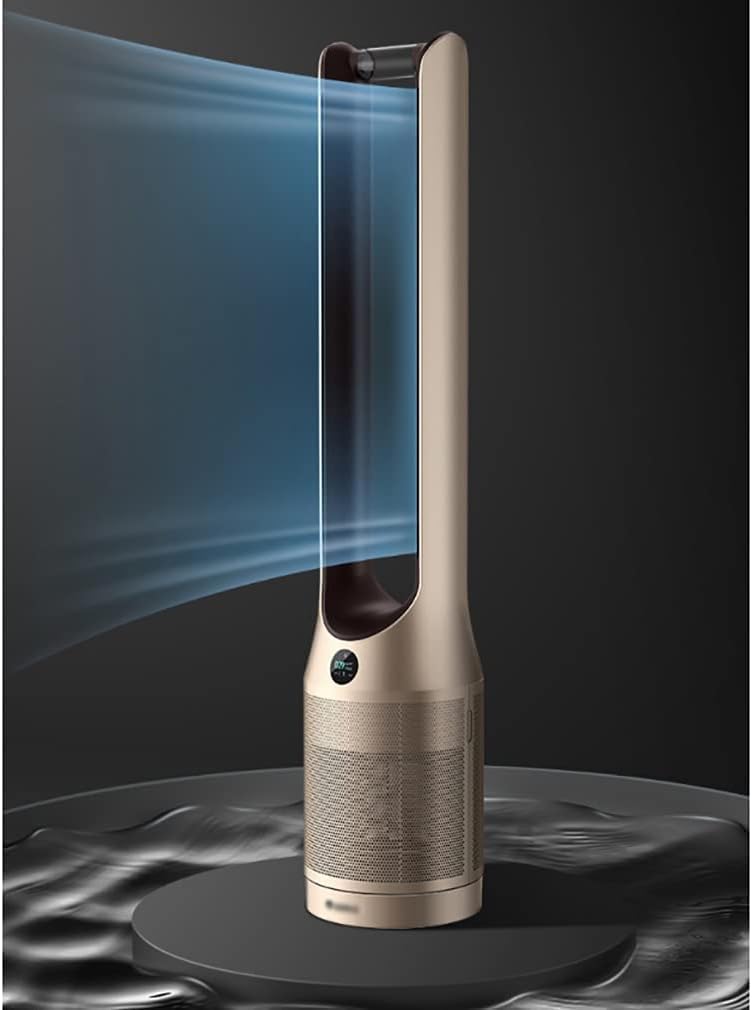 Ventilatore a Torre di Design Silenzioso a 12 velocità, Ventilatore da Pavimento Silenzioso Senza Pale per Camera da Letto/Soggiorno, Ventilatore oscillante con Telecomando per Interni