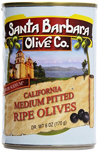 Santa Barbara Olive Company, Medium Pitted Ripe Olives, 6 oz