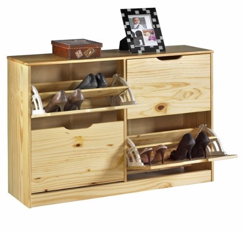 Preisvergleich Produktbild Schuhschrank BASIL 2x2er natur