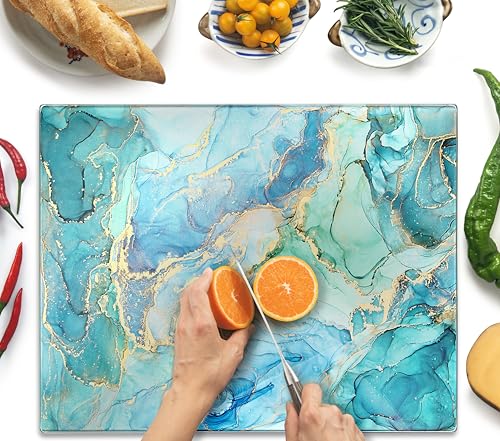 Kitchenville Teal Ocean Glass Board
