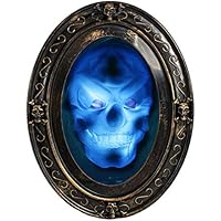 TRIXES Espejo de Halloween Negro y Dorado con Imagen
