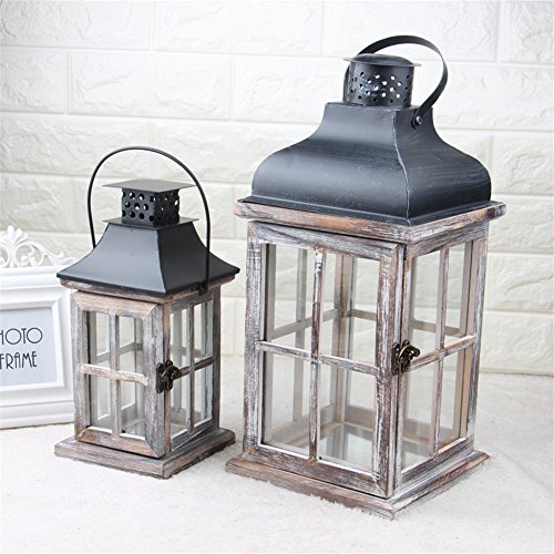 Simonshop European Wooden Candle Lantern Home Wedding Decorative Hanging Candlestick (13Cmx31Cm) #TOP1