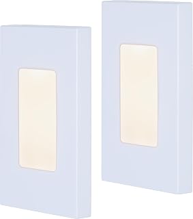 Energizer Slimline CoverLite LED Night Light, Plug-in, Dusk to Dawn, Modern Outlet Cover, UL Certified, Ideal for Bedroom, Nursery, Bathroom, Hallway, 85621, 2 Pack