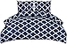 Utopia Bedding Housse de Couette 200x200 cm avec 2 Taies d'oreiller 80x80 cm (Imprimé Marine) - Parure de Lit 200x200 cm - Ensembles de Housses de Couette en Microfibre brossée Douce