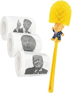 Fairly Odd Novelties Trump Toilet Brush and Toilet Paper Set
