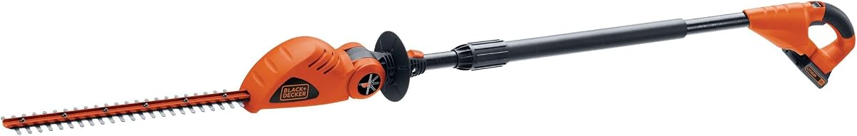 20V MAX Pole Hedge Trimmer Cordless with Battery and Charger, 18-Inch Dual Action Blade Power Hedge Trimmer, Extended Long Reach Hedger Up to 11 Ft, 180 Degrees Pivoting Head (LPHT120)