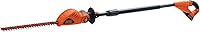 BLACK+DECKER LPHT120 20V MAX Cordless Pole Hedge Trimmer, 18" Dual-Action Blade, 11ft Reach, 180° Pivoting Head, Battery & Charger