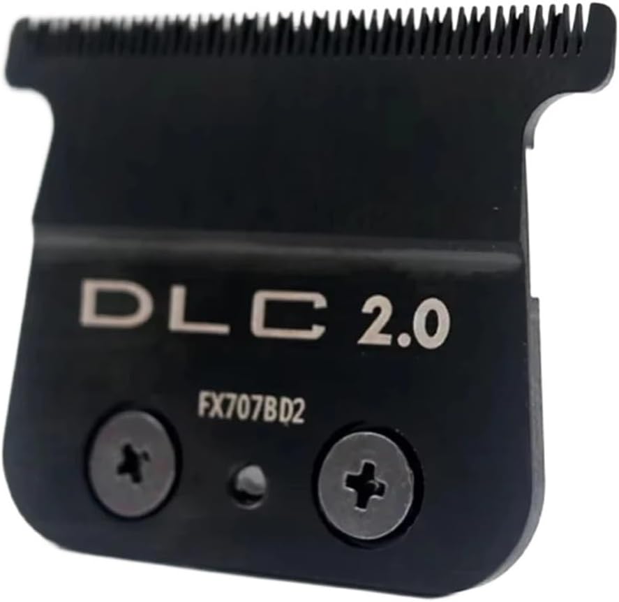 Replacement DLC Blade,Compatible For BAB，FX707 Professional Barber Hair Clipper Trimmer Carbon Steel Cutter Head Accessories Smooth Cutting(GOLDFX Blade)