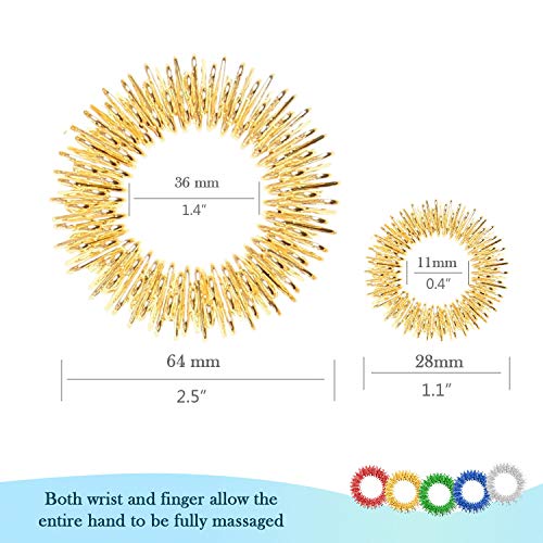 Acupressure Rings And Bracelets Massagers Set For Finger And Hand Wrist Massage Pain Relief #TOP6